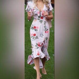 KEEPSAKE the Label Asymmetrical Floral Dress in Lavender